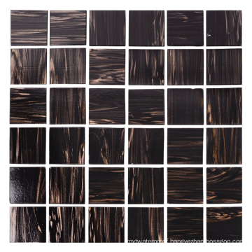 48X48 Brown Hot Melt Glass Mosaic Tile Backsplash Decoration